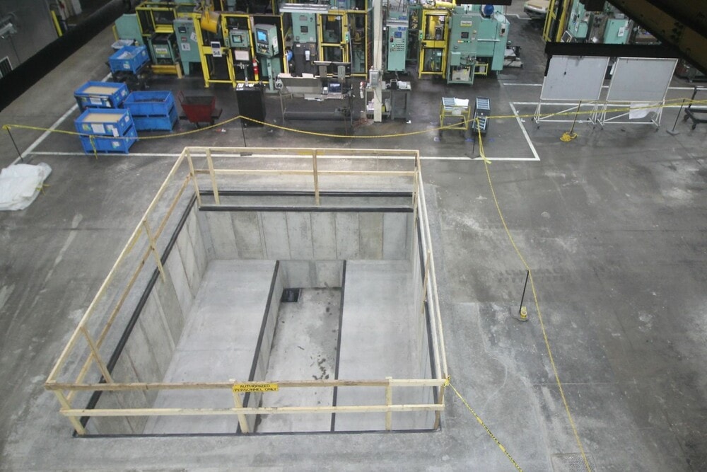 press pit and machine foundation project